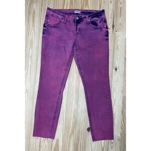 Soundgirl Pink/Purple Tie-dye Skinny Jeans With Rhinestones Size 11- Stretchy